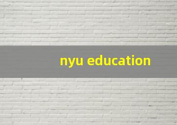 nyu education